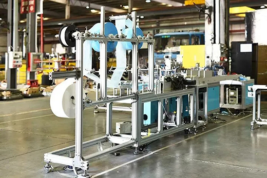 9001cc金沙以诚为本全自动一拖二平面口罩机